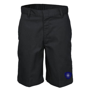 Boys Flat Front Shorts w/ Desert Christian Embroidered Logo Grades K-12