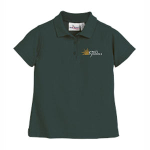Girls Fitted Polo w/ Kings Embroidered Logo Grades K-8