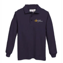 Load image into Gallery viewer, Long sleeve Knit Polo w/ Kings Embroidered Logo Grades K-8
