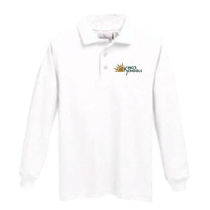 Long sleeve Knit Polo w/ Kings Embroidered Logo Grades K-8