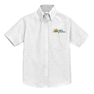 Boys Oxford Shirt w/Kings Embroidered Logo Mandatory for Dress Grades K-8