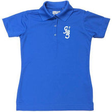 Load image into Gallery viewer, Girls Fitted Dri Fit Polo w/ St. John the Baptist Heatseal Logo Grades TK-8
