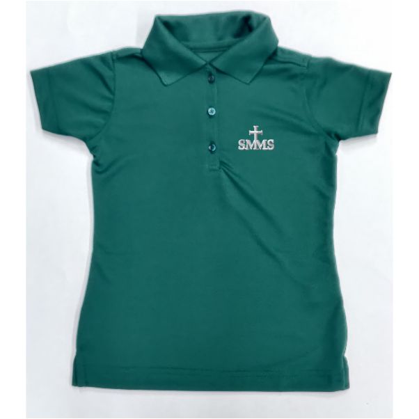 Girls Fitted Dri Fit Polo w/ St. Margaret Mary Embroidered Logo Grades