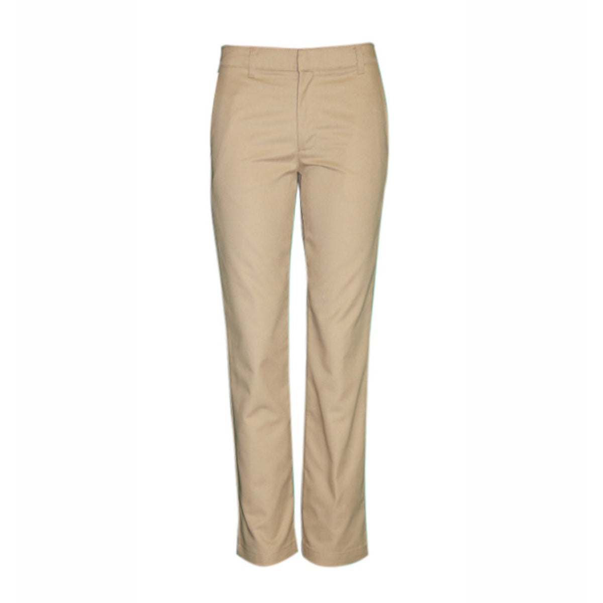 Girls Khaki Twill Flat Front Pants Grades 6 8
