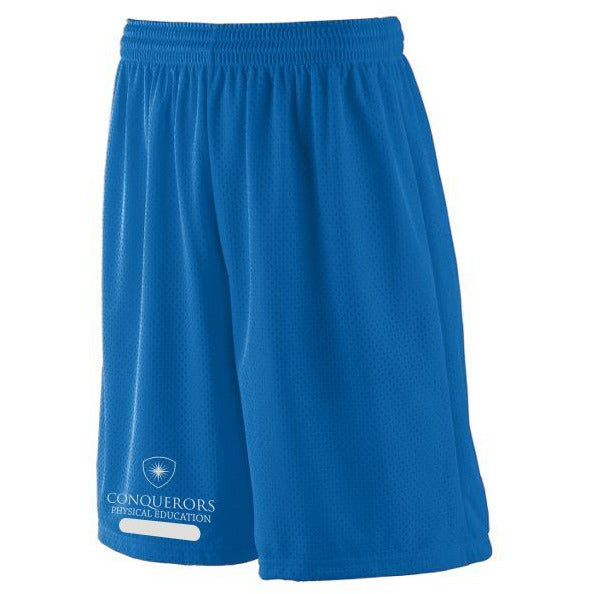 Royal Blue PE Mesh Shorts w/ Desert Christian Heatseal Logo Grades 5-9