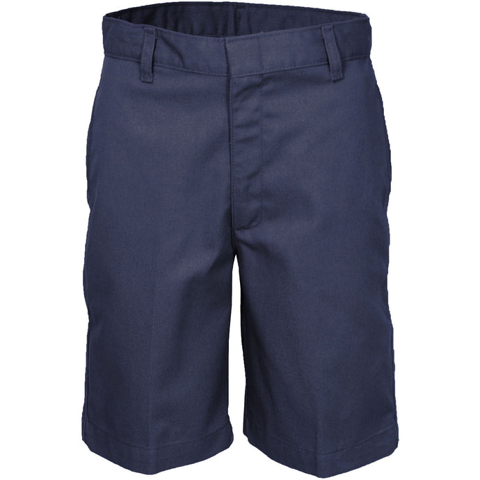 Navy Boys Flat Front Twill Shorts