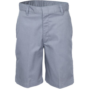 Boys Grey Twill Flat Front Shorts Grades TK-12