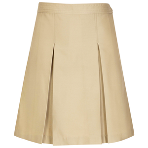 Girls 2 Pleat Khaki Skirt Grades 7-12
