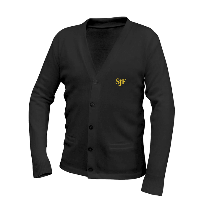 Cardigan Sweater w/ St. John Fisher Embroidered Logo Grades TK-8