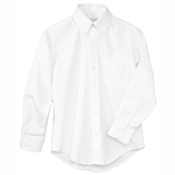 Long Sleeve Oxford Shirt w/ Kings Embroidered Logo Mandatory for Dress Grades K-8
