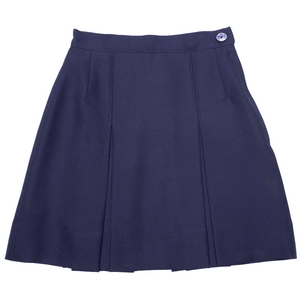 Hamlin Navy 2 Pleat Gab Skirt (Grades 5-8)