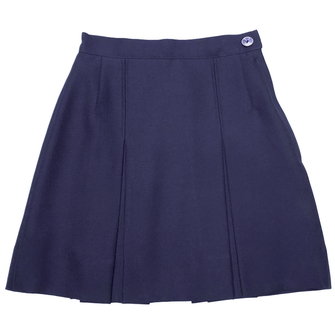 Hamlin Navy 2 Pleat Gab Skirt (Grades 5-8)