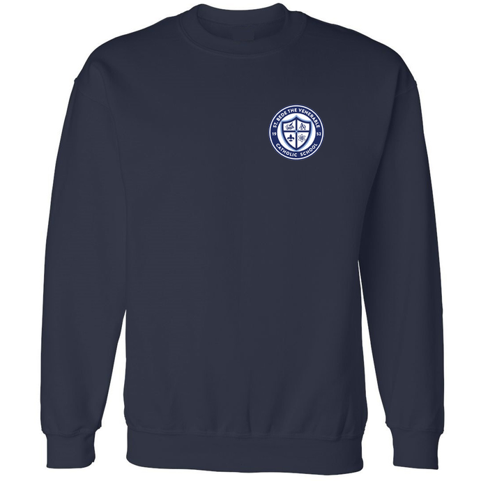 Crewneck Sweatshirt w/ St. Bede School Fiberlok Logo TK-8