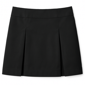 Black drop skirt on a white background
