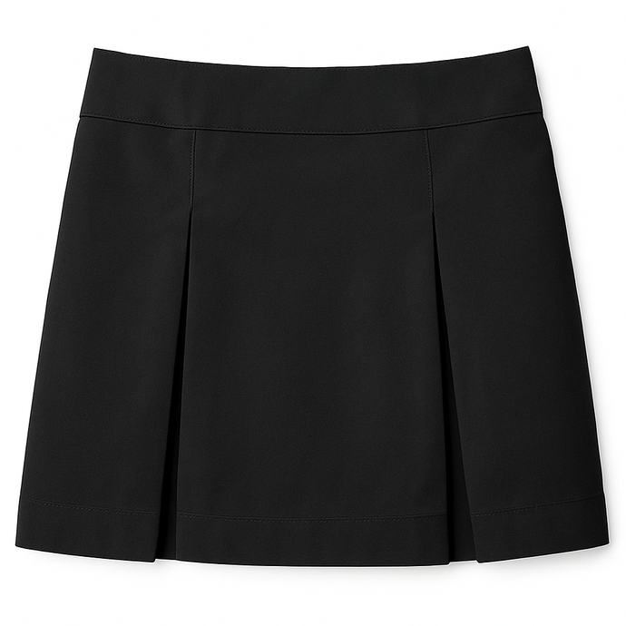 Black drop skirt on a white background