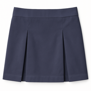 Navy Drop Yoke Skort