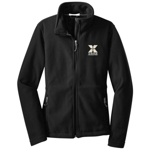 Womens Full Zip Fitted Polar Fleece w/Xavier Embroidered Logo Grades 9-12
