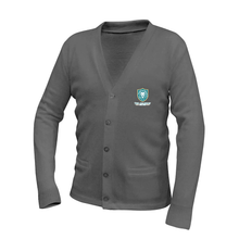 Load image into Gallery viewer, Cardigan Sweater w/ The Academy of RB Fiberlok Logo
