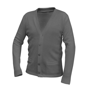 Gray Cardigan Sweater w/ The Academy Preschool Fiberlok Logo