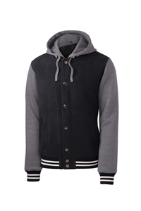 Hooded Heavy Baseball Jacket w/Xavier Embroidered Logo Grades 9-12