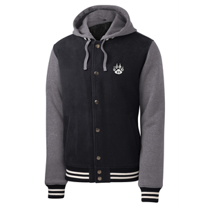 Hooded Heavy Baseball Jacket w/POLA Embroidered Logo Grades 9-12