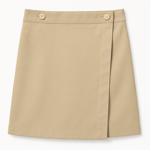 Load image into Gallery viewer, Khak skort with button details on a white background
