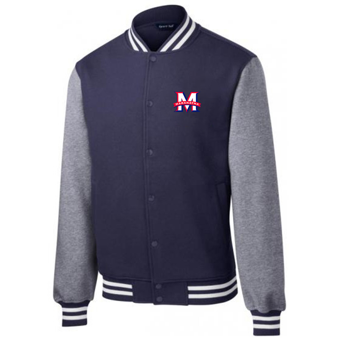 Letterman Jacket w/ Maranatha Fiberlok Logo - Navy