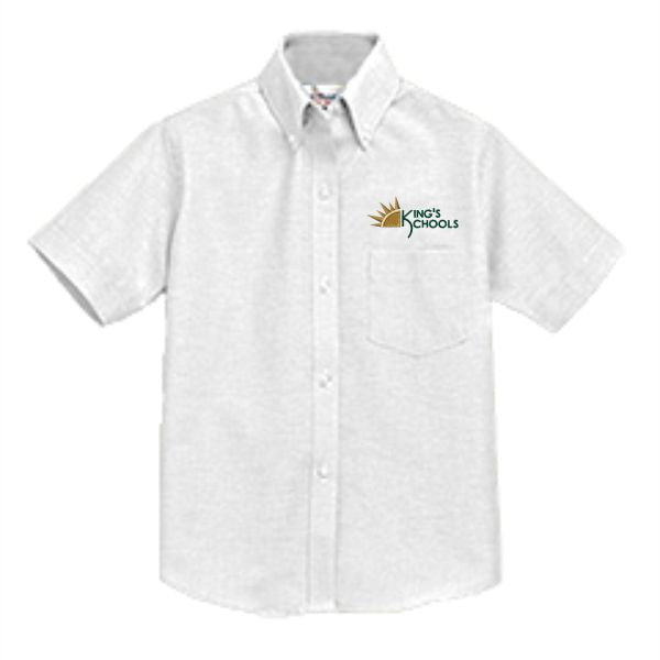 Girls Oxford Shirt w/Kings Embroidered Logo Mandatory for Dress Grades 6-8
