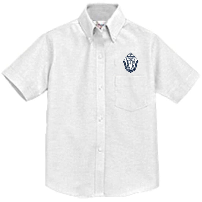 Short Sleeve Oxford Shirt w/ embroidered logo (PK-8th grade)
