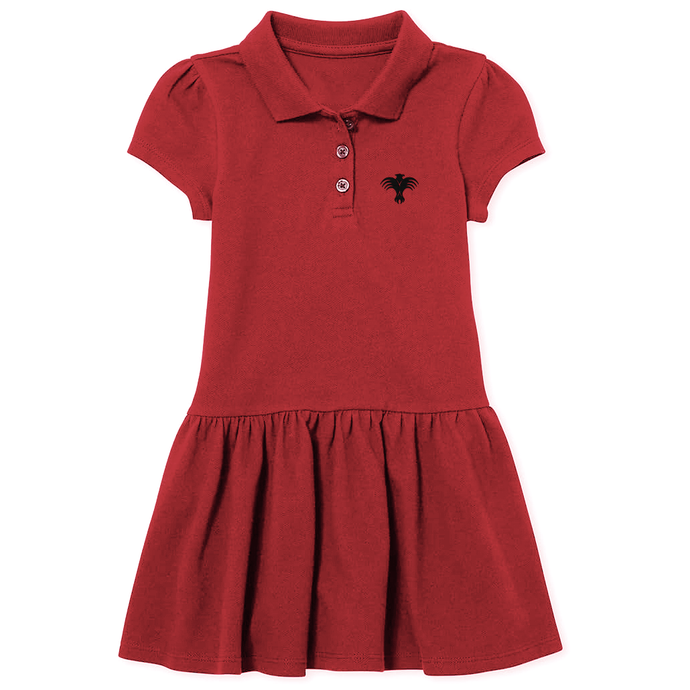 Red Polo Dress w/ Palm Valley Embroidered Logo Grades PS-K
