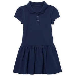 Navy Polo Dress w/ Peninsula Montessori Heatseal Logo