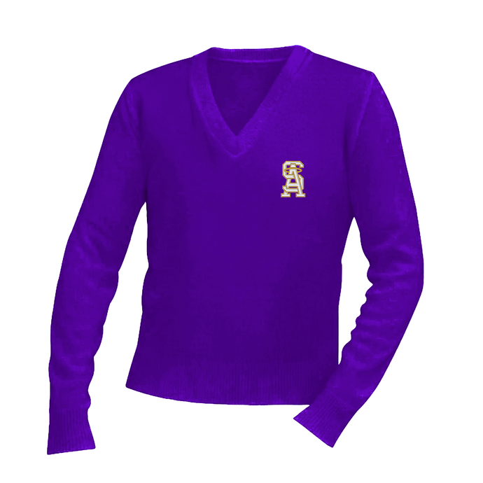 V-Neck Sweater w/ St. Anthony Parish School logo