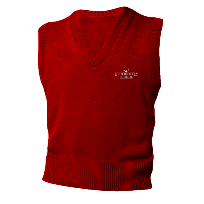 Red Vest w/Brookfield Embroidered Logo Grades K-4
