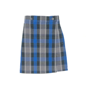 Girls Plaid Wrap Skort with Embroidered Logo Grades K-12