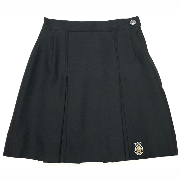 Womens Bishop Black 2 Pleat Skirt w/ Embroidered M Logo Grades 9-12