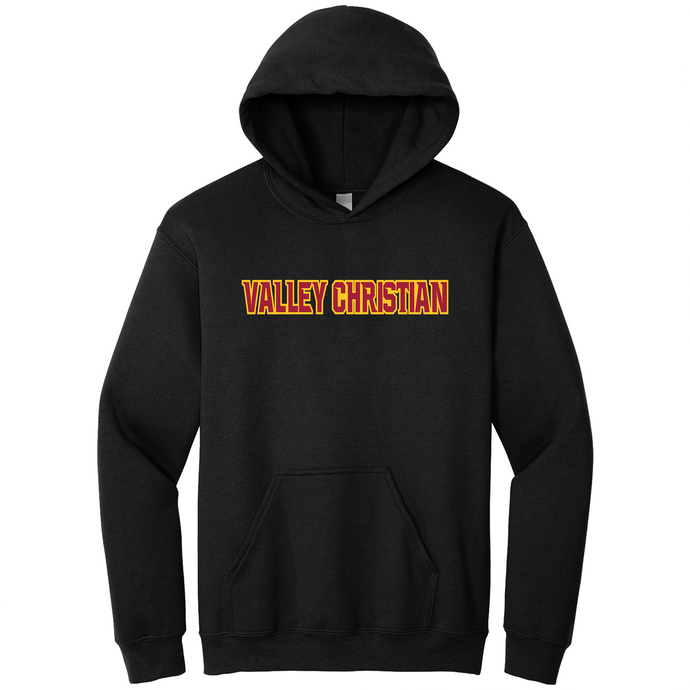 Hooded Sweatshirt w/Valley Christian Cerritos Large Heat Seal Logo Grades TK-12