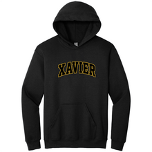 Load image into Gallery viewer, Hooded Sweatshirt w/ Xavier Tackle Twill Embroidered Logo Grades 9-12
