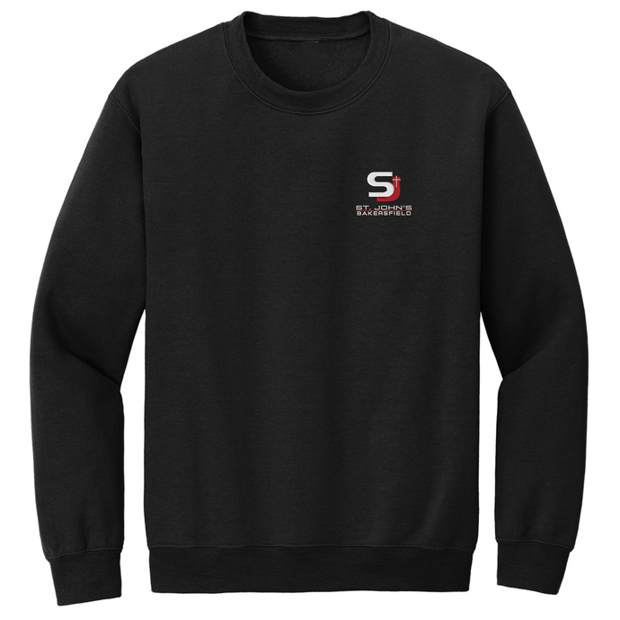 Crewneck Sweatshirt w/ St. John's Lutheran Embroidered Logo Grades K-8