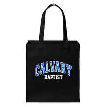Load image into Gallery viewer, Tote Bag w/ Calvary School Tackle Twill Logo
