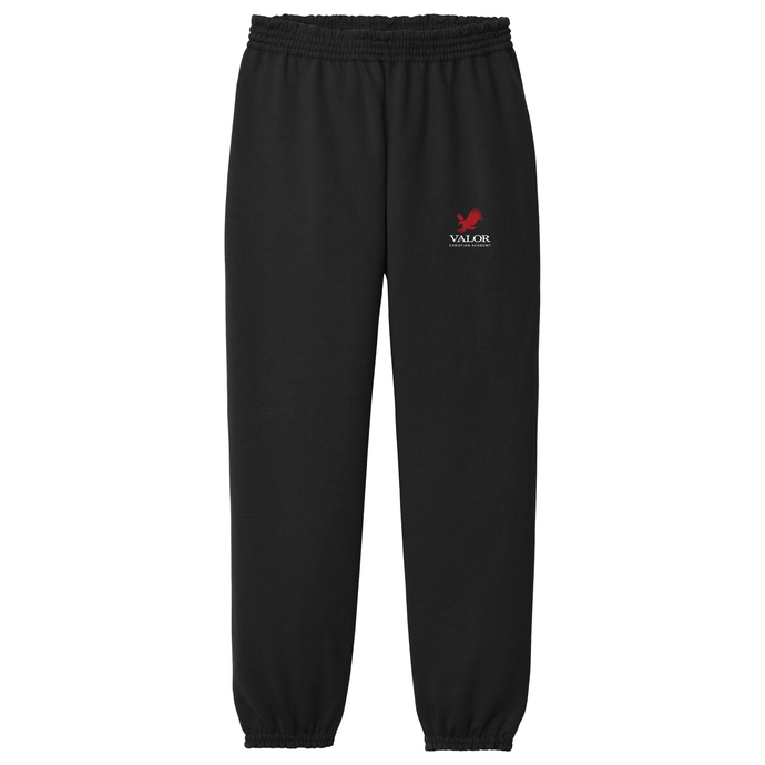 Black Sweatpant w/ Valor heatseal logo Grades 6-8 only