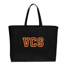 Load image into Gallery viewer, Wide Tote Bag w/ Valley Christian Cerritos Tackle Twill Logo
