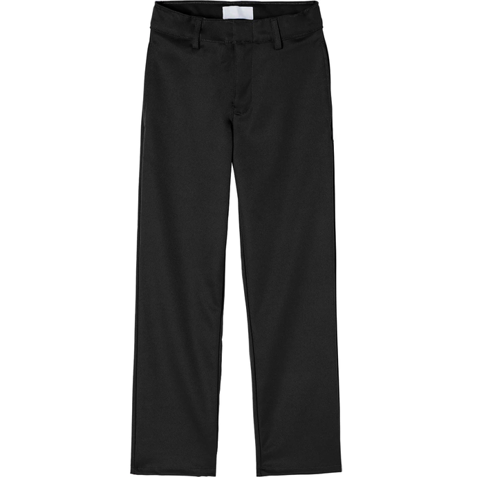 Boys Black Twill Flat Front Pants Grades K-12
