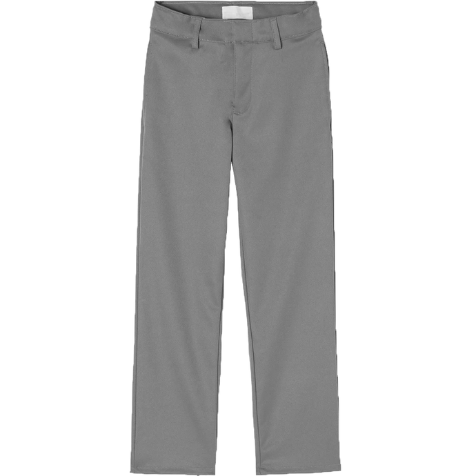 Boys Grey Flat Front Twill Pants Mandatory for Mass Grades TK-8