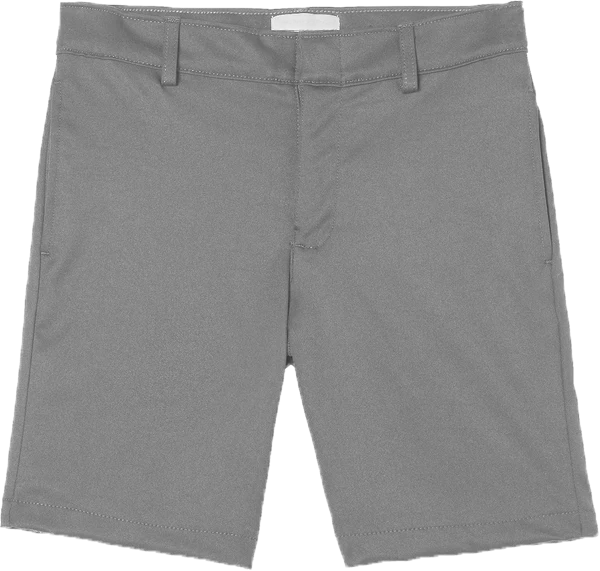 Boys Grey Flat Front Twill Shorts Grades TK-8