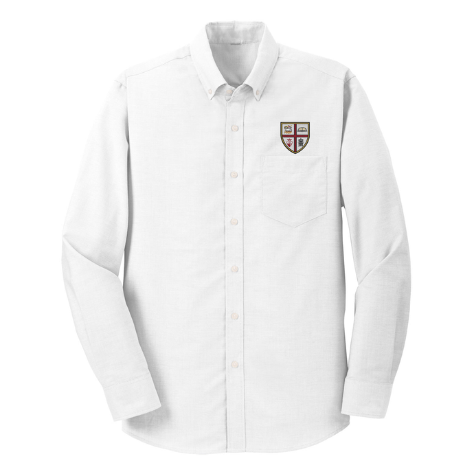 Boys (Unisex) Long Sleeve Oxford Shirt w/ Holy Innocents Fiberlok Academy Logo Mandatory for Mass Grades 9-12