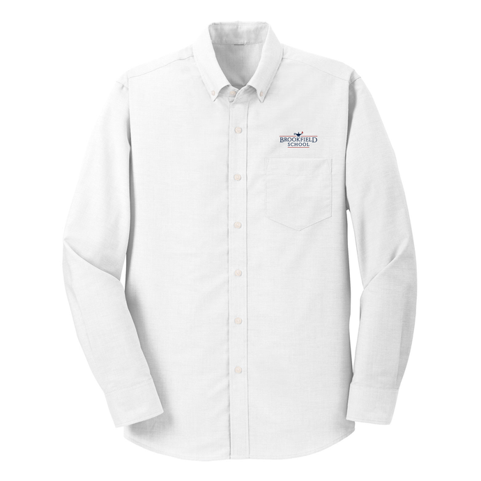Basic Long Sleeve Oxford Shirt w/Brookfield Embroidered Logo Grades K-4