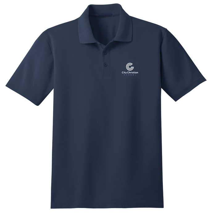 Basic Dri-fit Knit Polo w/ City Christian Fiberlok Logo
