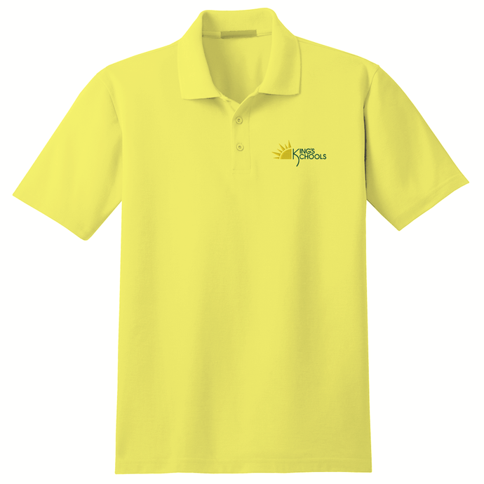 Basic Knit Yellow Polo w/ Kings Embroidered Logo Grades K-5