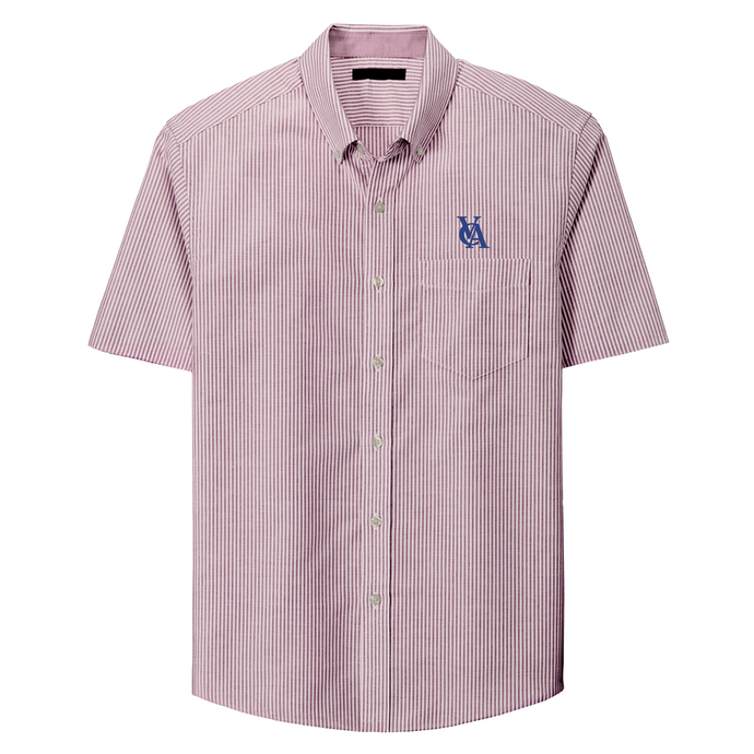 Boys Striped Oxford Shirt w/ Valley Christian Heatseal Logo