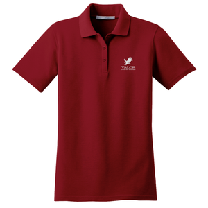 Girls Fitted Knit Polo w/ Valor Embroidered Logo Grades K-8